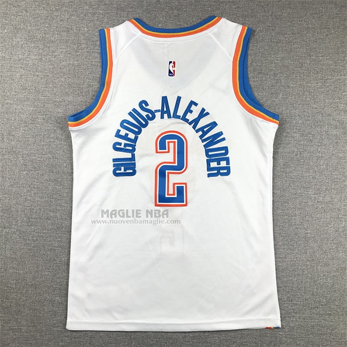 Maglia
 Shai Gilgeous-Alexander NO 2 Bambino
 Oklahoma City Thunder Association Bianco
